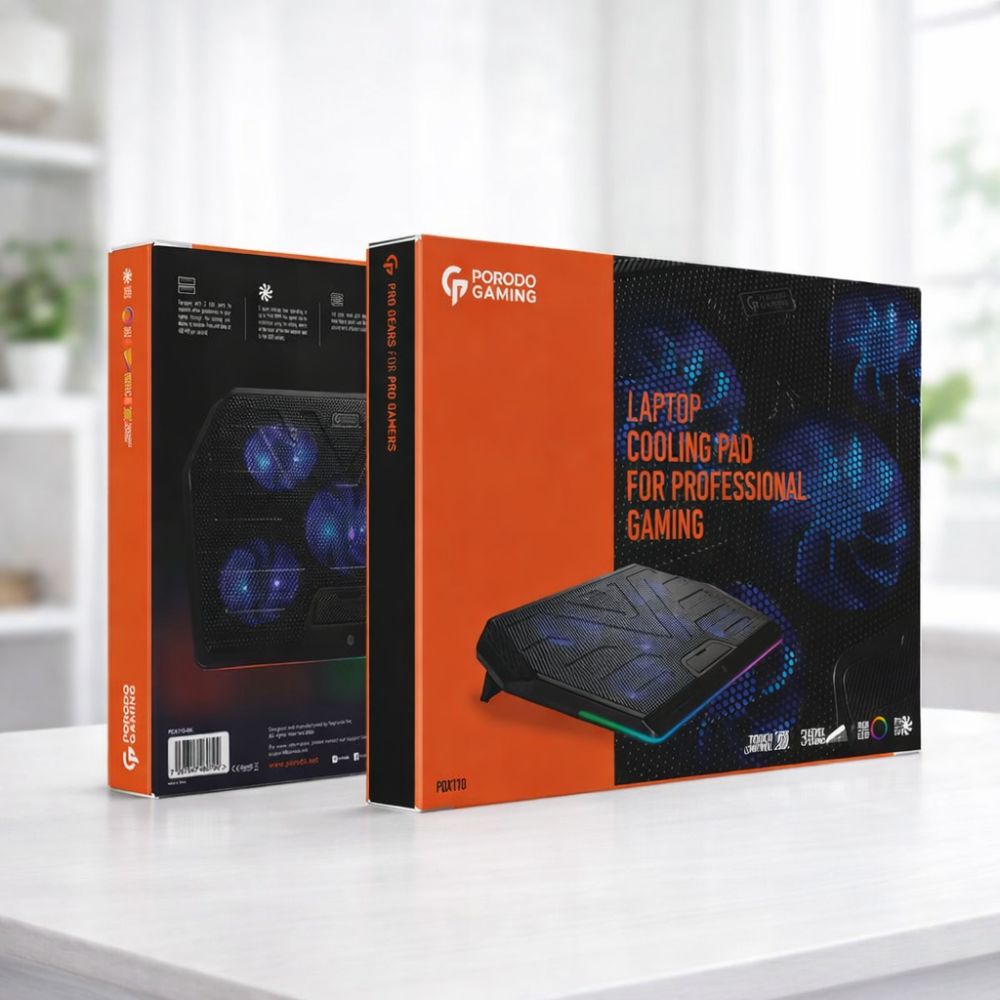 Porodo Gaming Cooling Pad with Multi Fan PDX110-BK