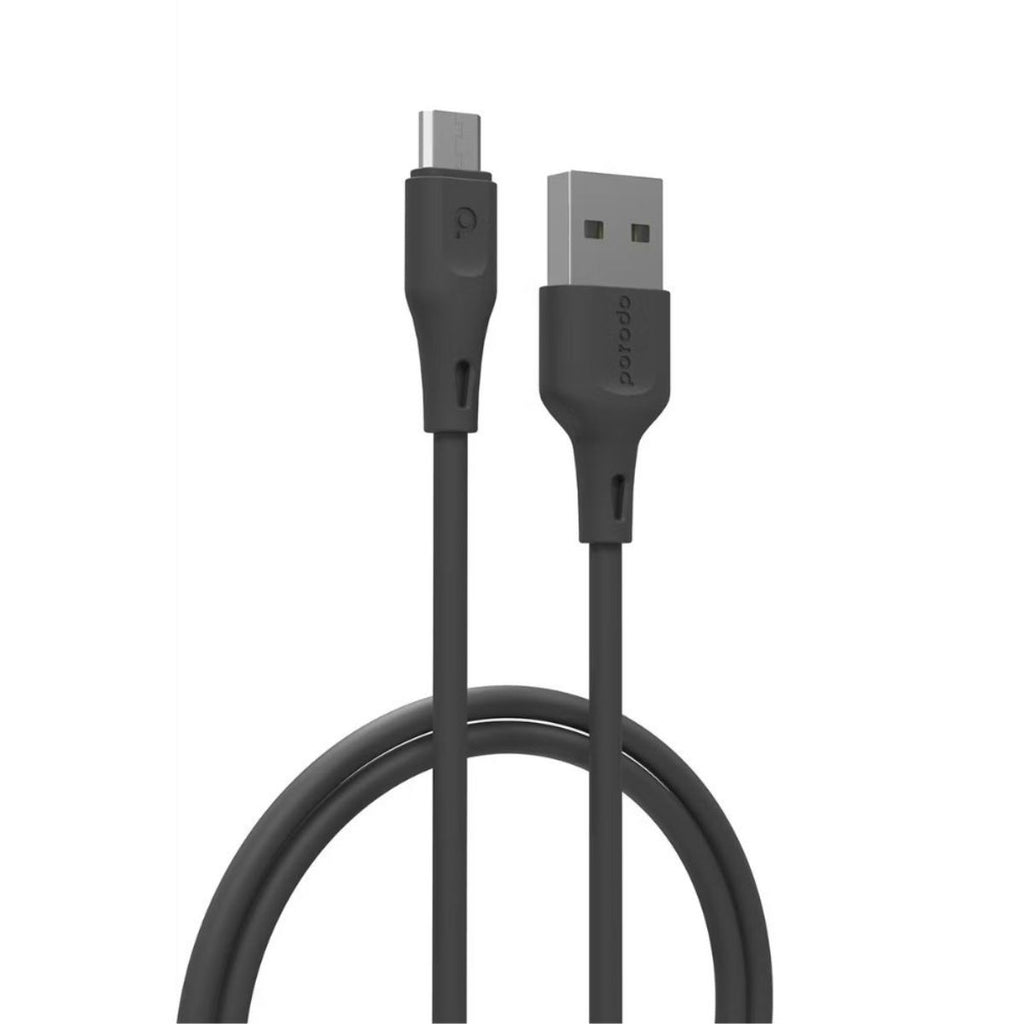 PD-U2MC-BK Porodo Pvc Micro USB Cable 2M 2.4A