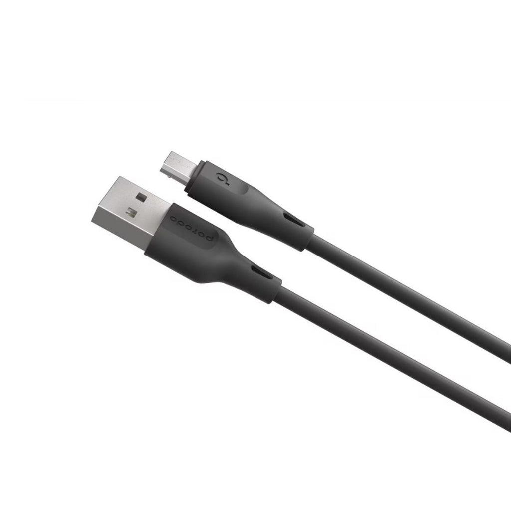 PD-U2MC-BK Porodo Pvc Micro USB Cable 2M 2.4A
