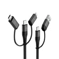 Porodo All in One Aluminum Braided Fast Charge Cable (1.2M/4FT)