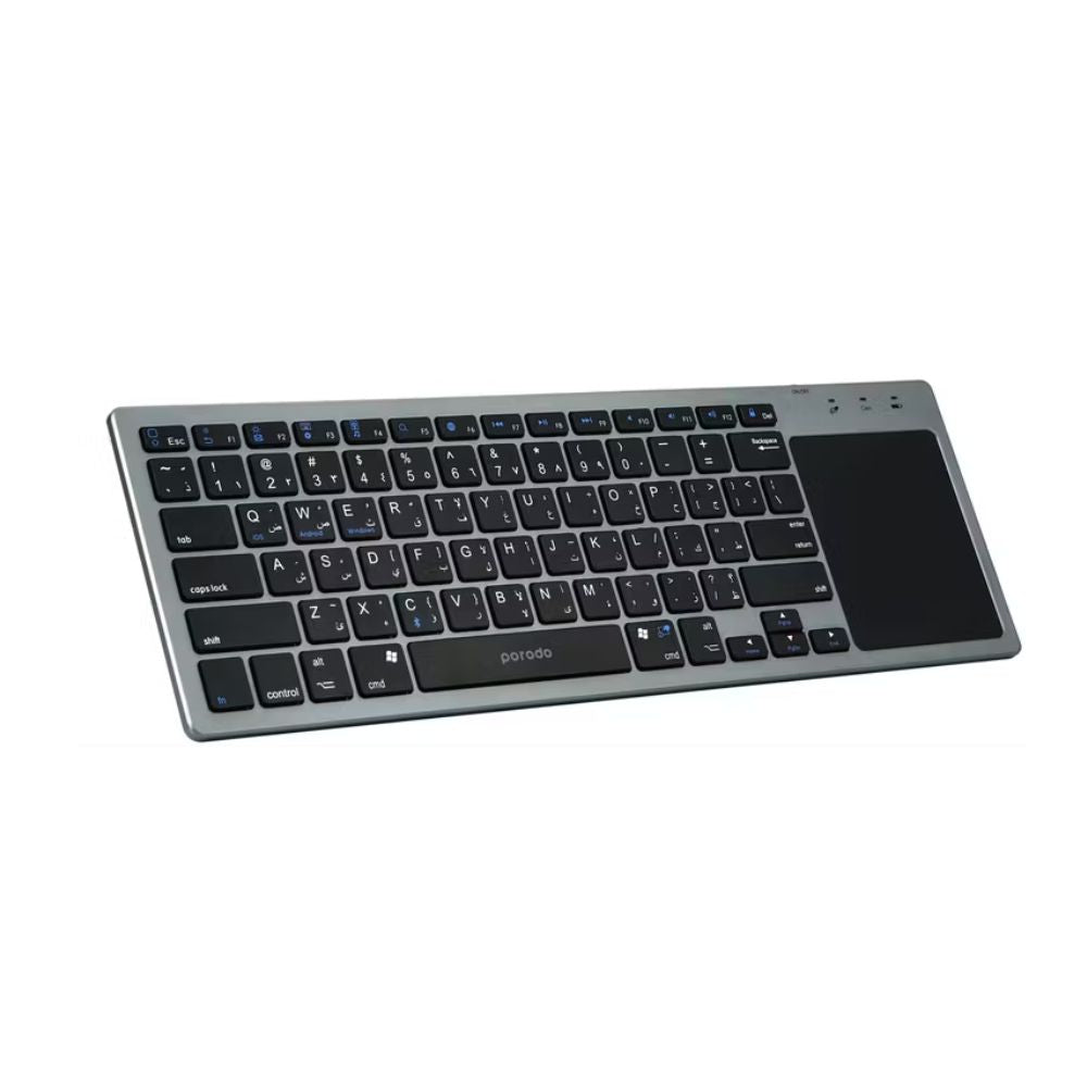 Porodo Wireless Keyboard with Touch-pad Gray