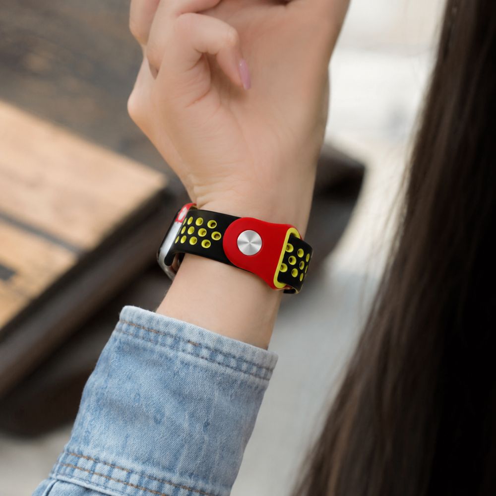 Smartwatch – Pd-gerstp-rby Porodo Lifestyle Silicone Flag Colour Watch Strap - Black/red/yellow