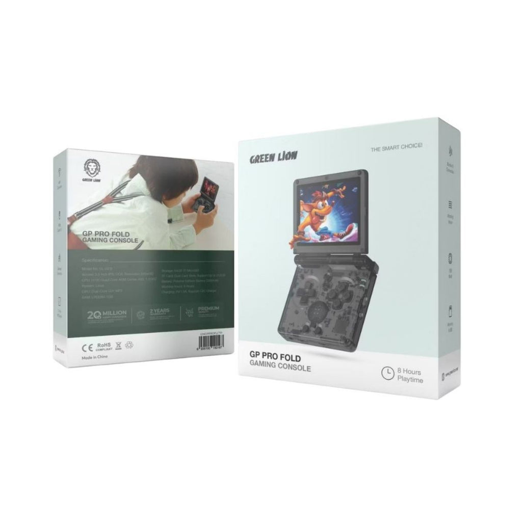 Green Lion GP PRO Fold Gaming Console - Black Transparent