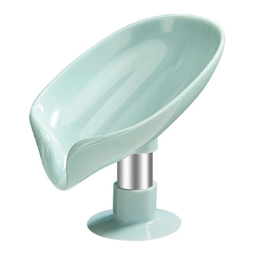Leaf-shape Self Draining Soap Dish Holder - Green