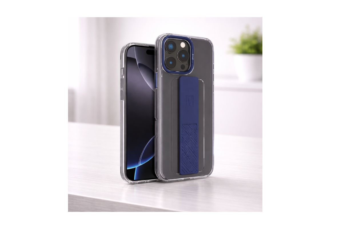 Levelo Graphia Imd Silicone Grip Case For Iphone 16 Pro-blue