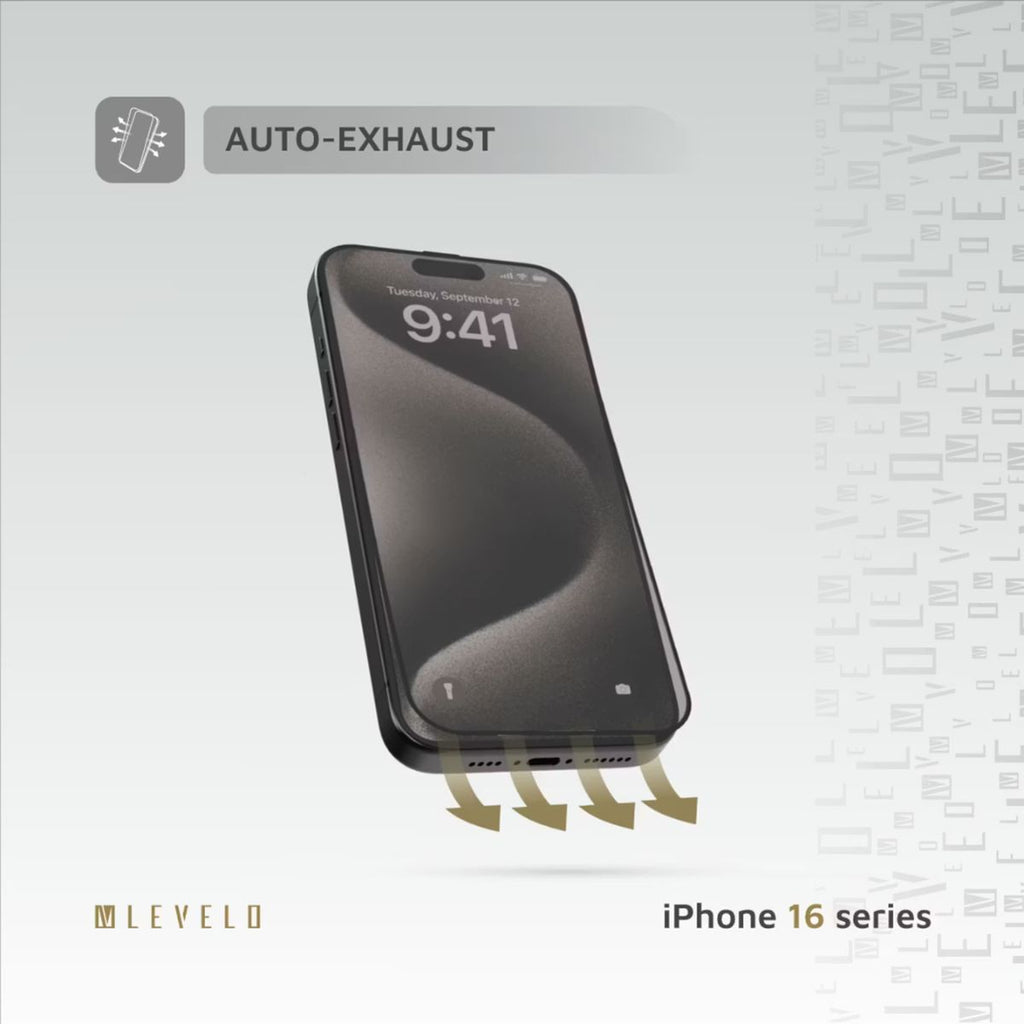 Levelo 3D Resin Glue High Silicone Aluminum Glass Privacy Screen Protector for IP Iphone 16 Plus - Black