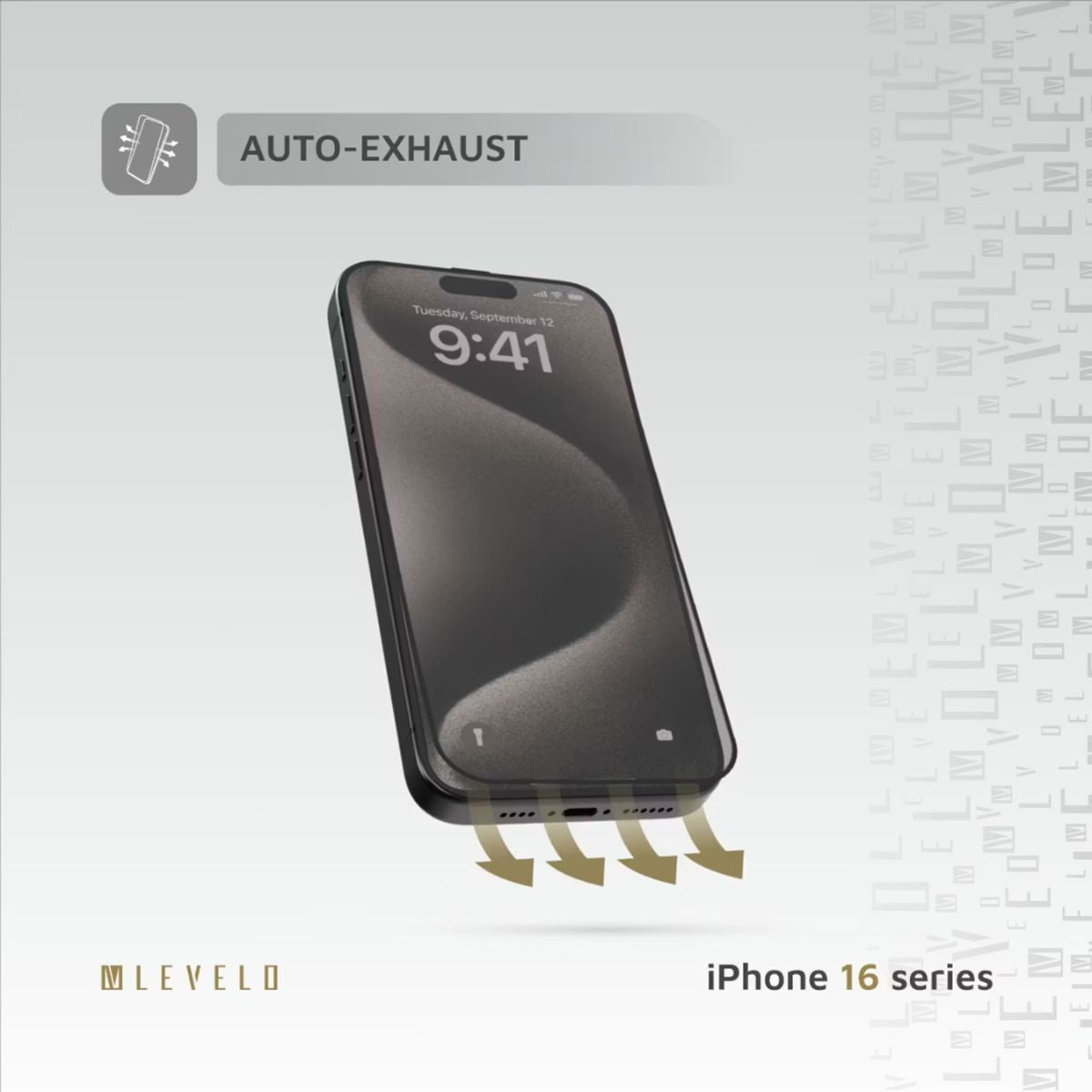 Levelo 3D Resin Glue High Silicone Aluminum Glass Privacy Screen Protector for IP Iphone 16 Plus - Black