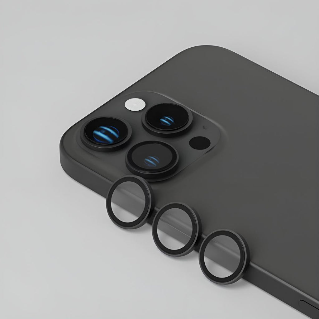 Levelo Trio Lens Protector with 99% Transparency for Iphone 16 Pro/pro Max - Titanium