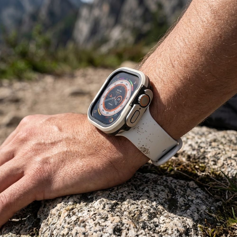 Smartwatch – Levelo Rugged Armour Shield Case for Apple Watch 49MM - Titanium