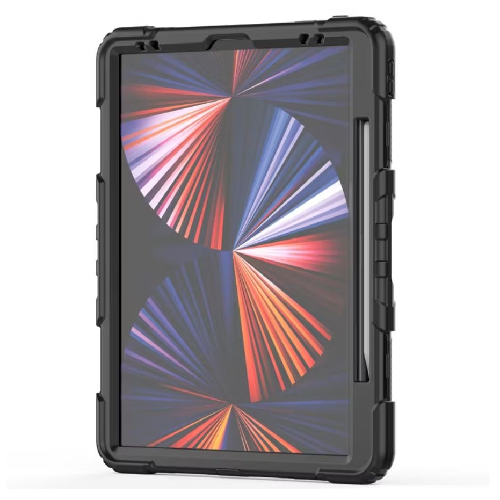 Green Lion Trio Shield iPad Case For iPad 12.9" - Black
