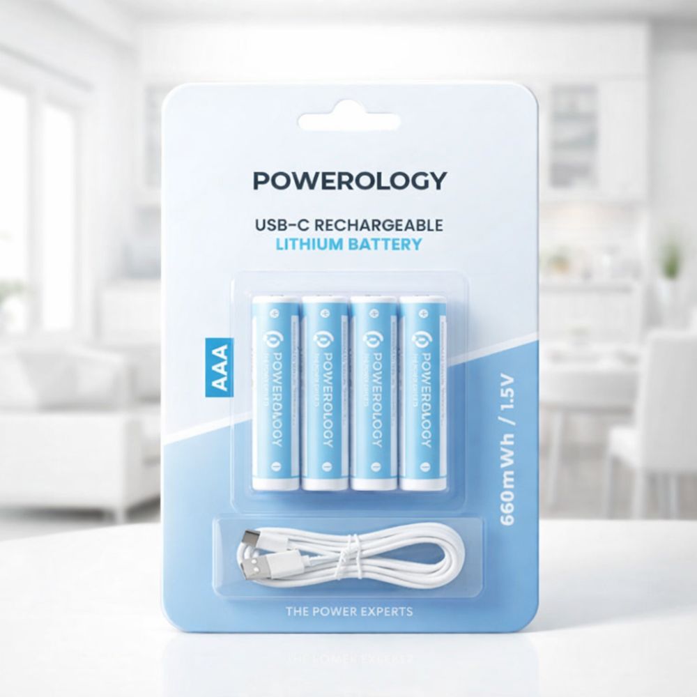 Charging Cable – Powerology 1.5V Type-c Rechargable Lithium Aaa Battery