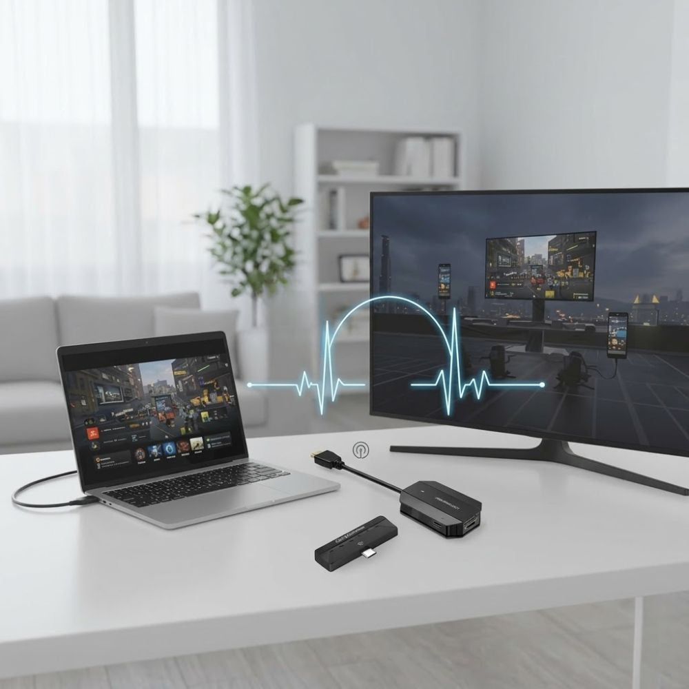 Powerology Wireless HDMI Mirroring Adapter with Type-c Version -black