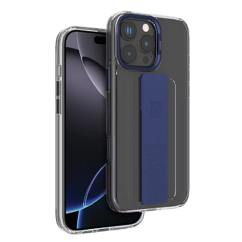 Levelo Graphia IMD Silicone Grip Case For iPhone 16 Pro Max-Blue