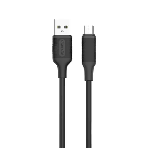 Green Lion USB-A to USB-C PVC Cable 1M 2.4A-Black