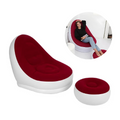 Portable Inflatable Lounger and Footstool with Air Pump