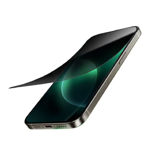 Green Lion 9H Steve Privacy Full Glass Screen Protector for iPhone 16 Pro - Black