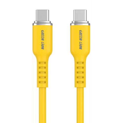 Green Lion USB-C TO USB-C Silicone Cable-Yellow