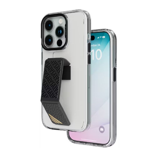 Levelo FlexiGuard Transparent Case for iPhone 15 Pro - Blue