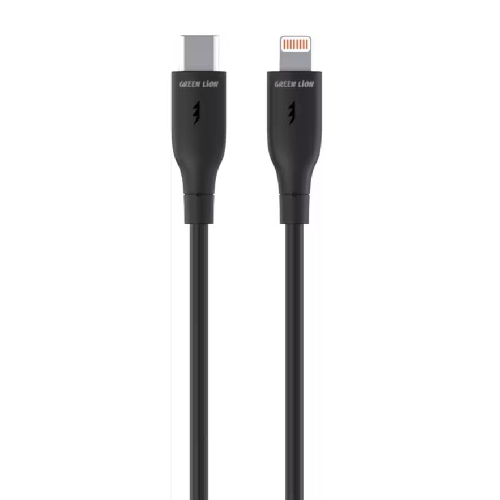 Green Lion USB-C TO Lightning PVC Cable 30 CM - Black