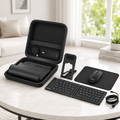 Porodo 6-In-1 Wireless Keyboard Mouse Set – Bluetooth 2.4GHz Combo with Travel Case