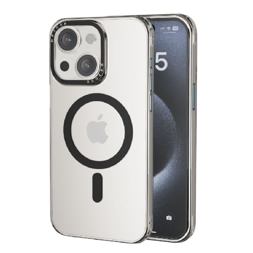 Mezone Clear Magnetic Case iPhone 15 - Black