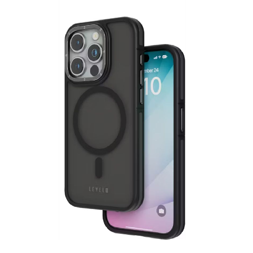Levelo Rouge Case For iPhone 15 Pro-Black