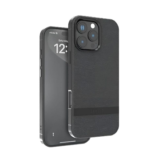 Levelo Pelle Leather Case for iPhone 16 Pro - Black