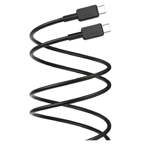 PAWA El‑Caro Braided Cable USB‑C to USB‑C 100 W 1.2M - Black