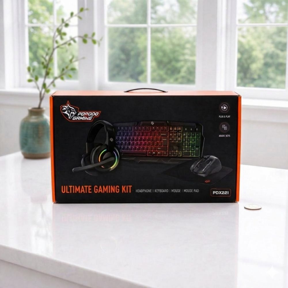 Porodo 4-IN-1 Gaming Kit - Black