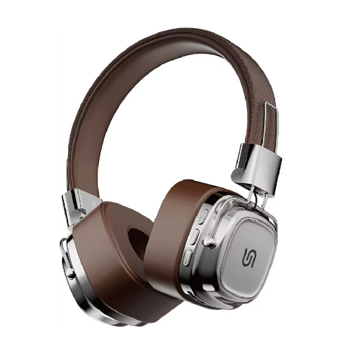 Porodo Wireless Bluetooth Headphones – Brown/Silver