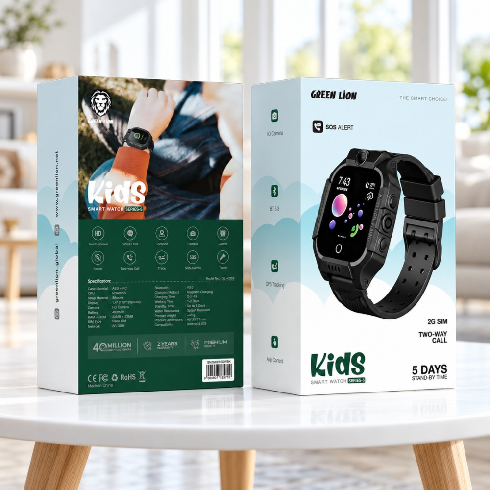 Green Lion 2G Kids Smart Watch Series 5 - Black