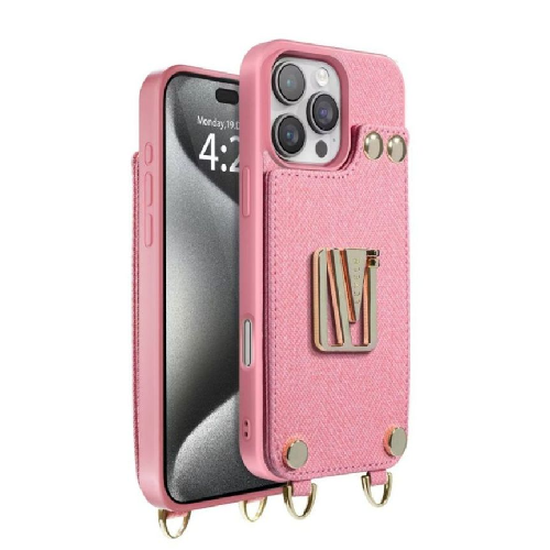 Levelo Serena Leather Case For iPhone 16 Pro Max - Pink