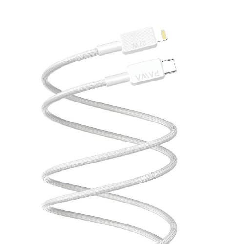 Pawa El-Claro Series Premium Braided Cable USB-C to Lightning 27W - White