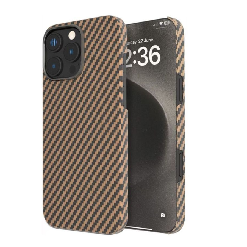 Levelo Sergei 1500D Aramid Fiber Case For iPhone 16 Pro Max - Desert Rose