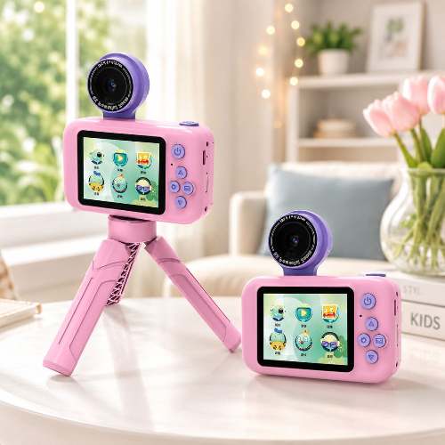 Porodo Kids Digital Camera With Tripod – 1080P Selfie & Vlogging Camera