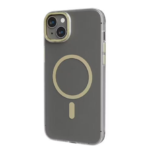 Levelo MagSafe Glory Back Case For iPhone 14 Plus - Matte Clear/Silver