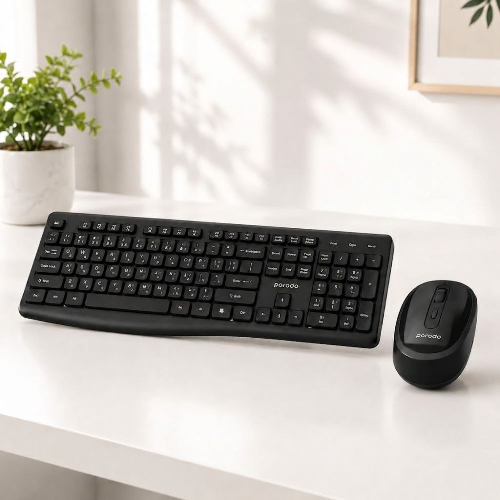Porodo Wireless 2.4G+BT Keyboard with Mouse