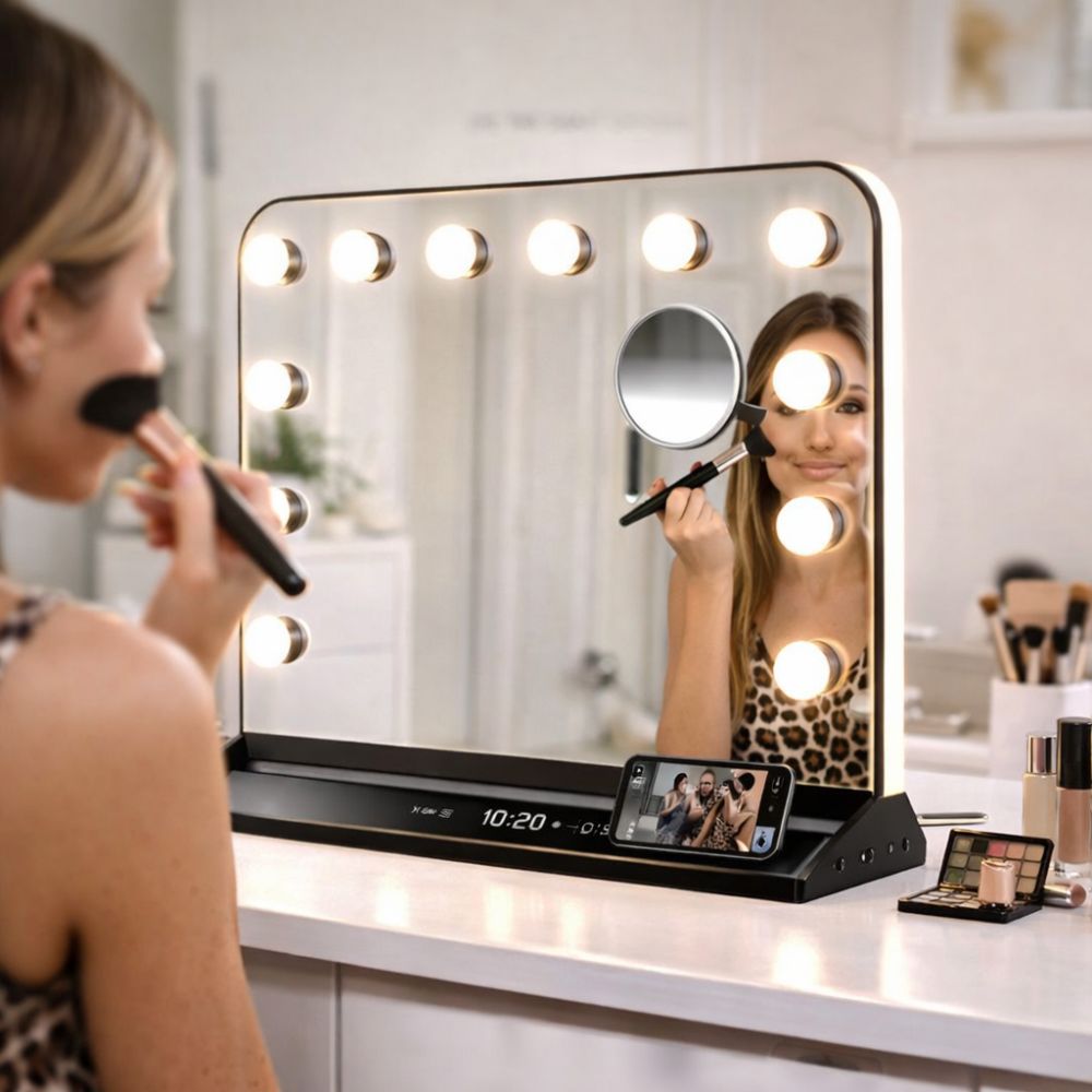 Green Lion Vanity Mirror - Black