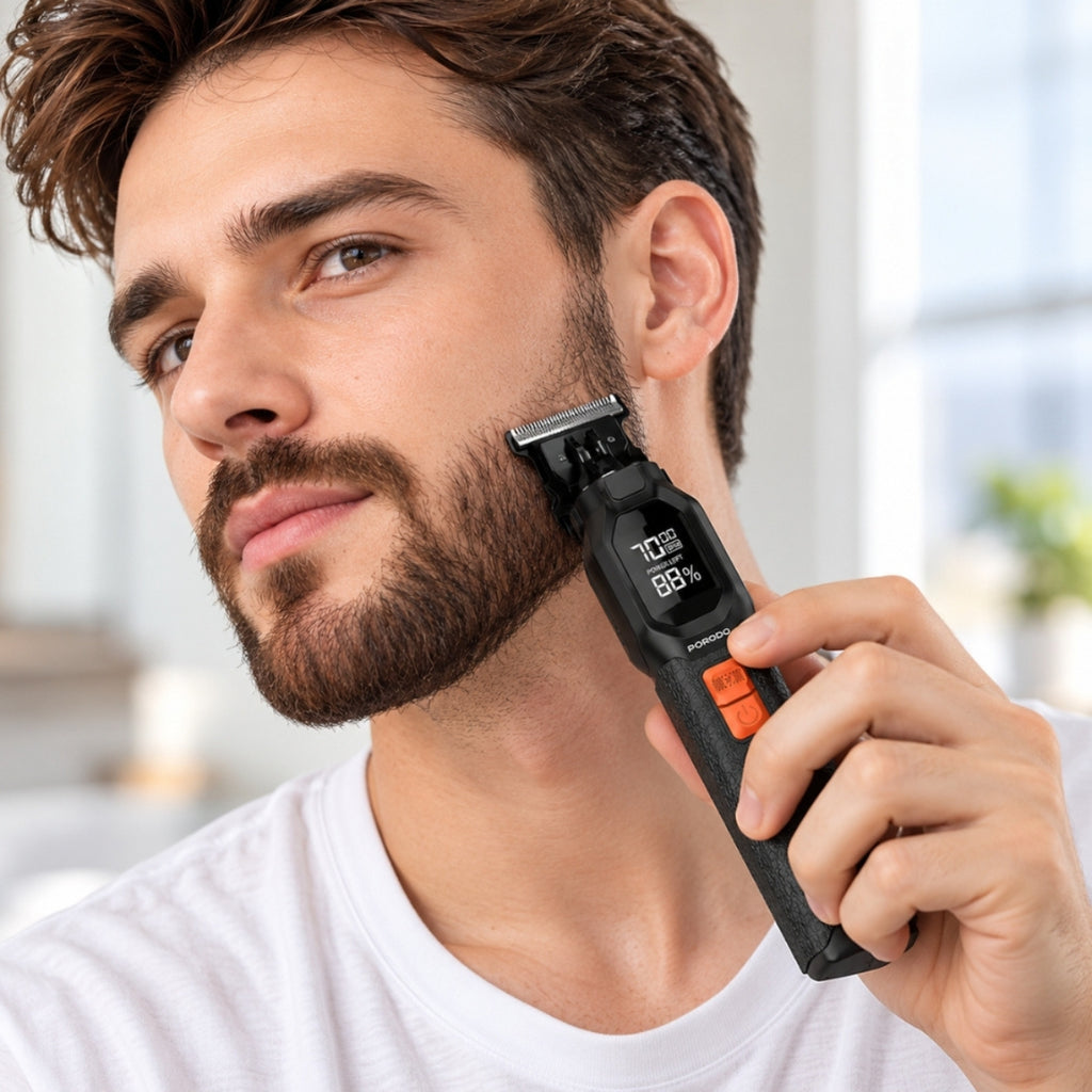 Porodo Lifestyle Multi-Purpose Trio Grooming Kit 3-in-1 Rechargeable Trimmer – Black