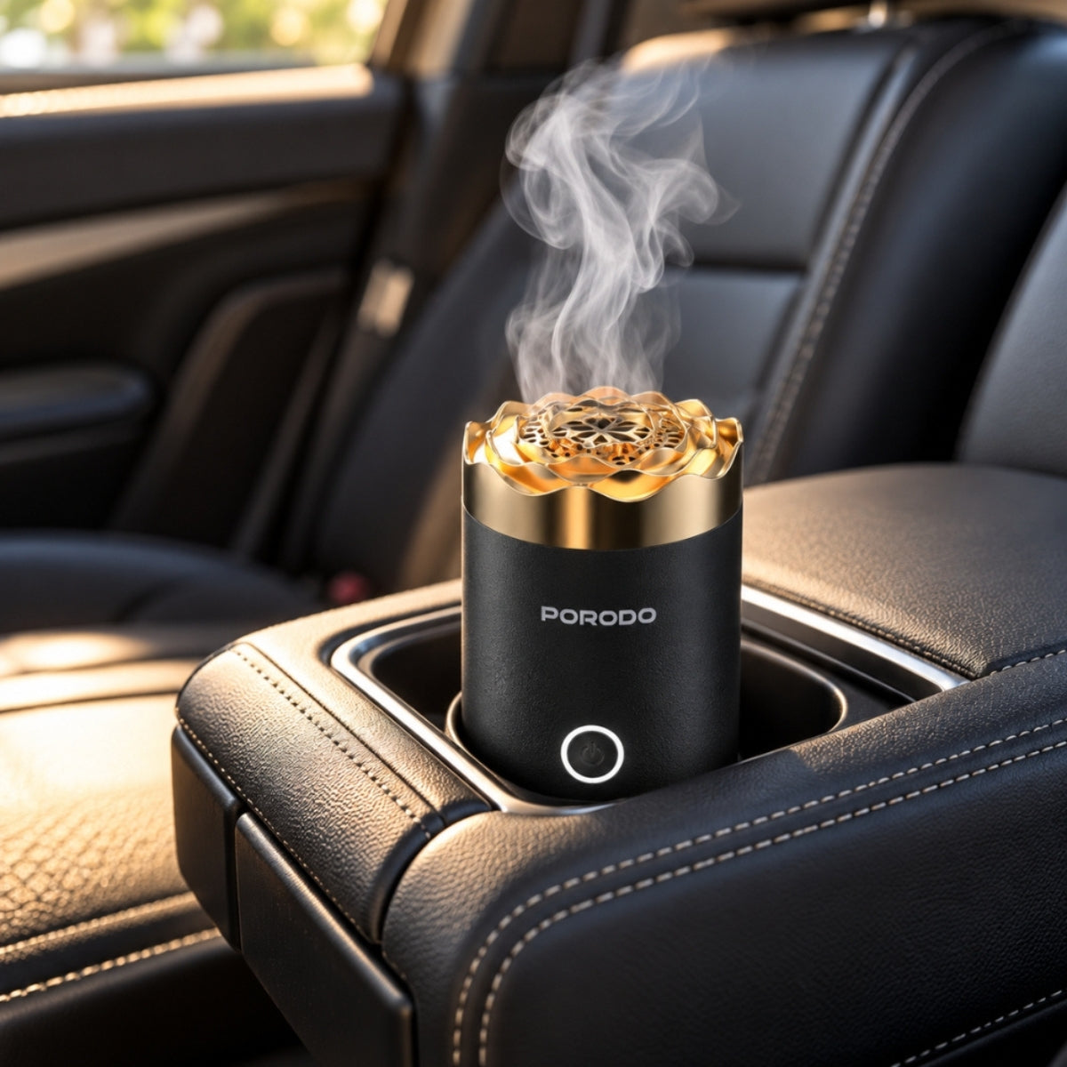 Porodo Lifestyle Rose Mini Bukhoor Incense Burner 1800mAh Rechargeable – Black