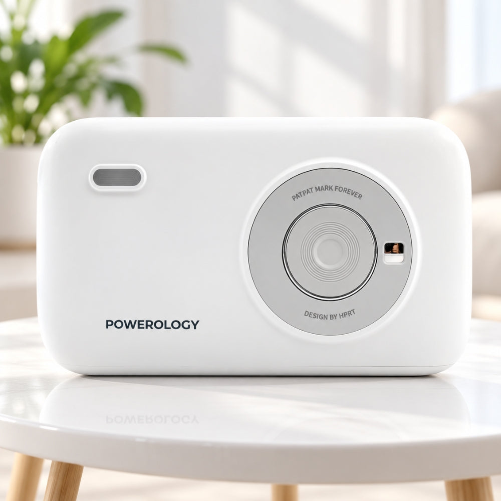 Powerology Vivant Mini Thermal Photo Printer 300 DPI Bluetooth – White