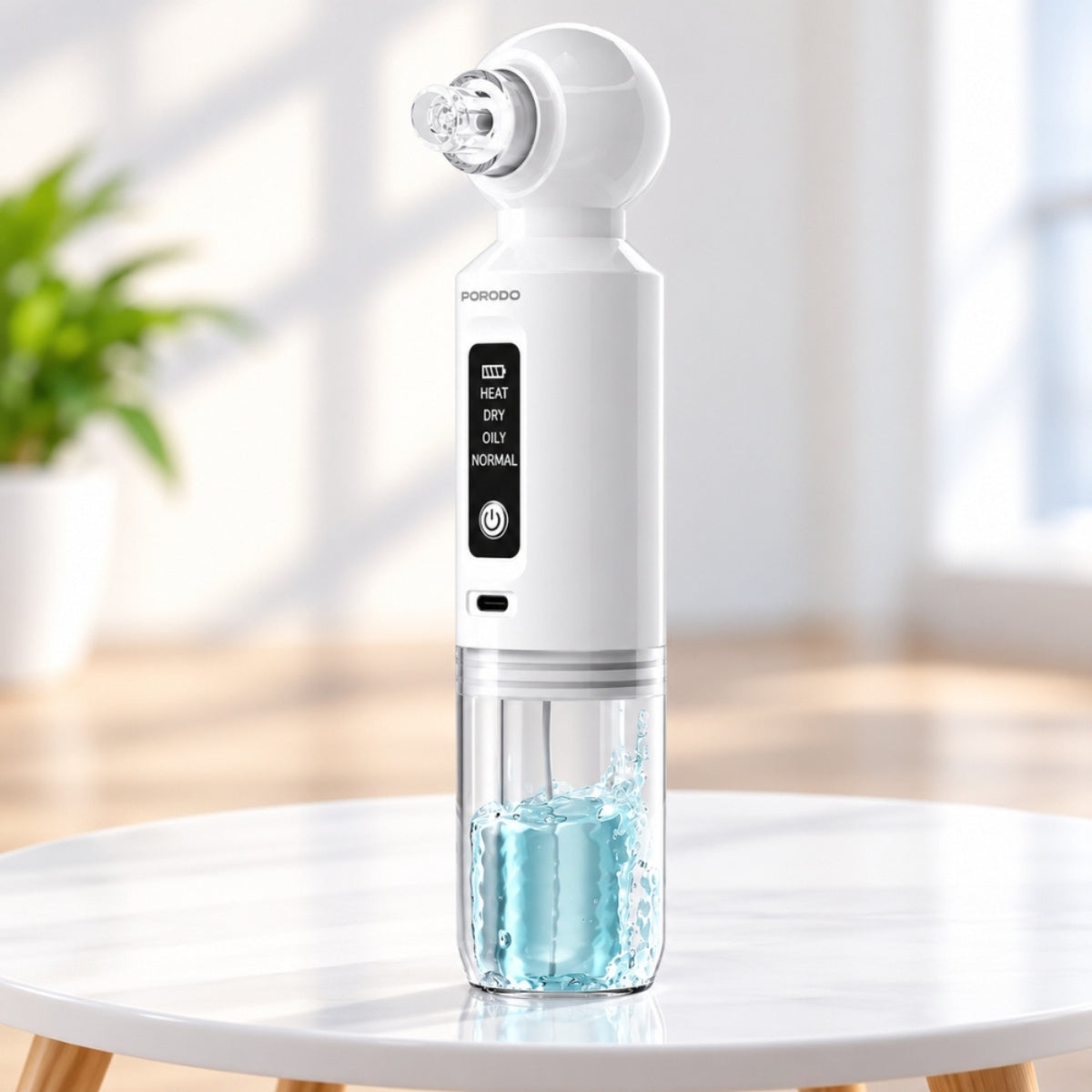 Porodo Lifestyle Deep Facial Blackhead Remover 2.8W with Microbubble Water Spray – White