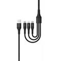 Pawa Nylon Braided 2.4A Data & Quick Charging 3in1 Cable 1.2m/4ft