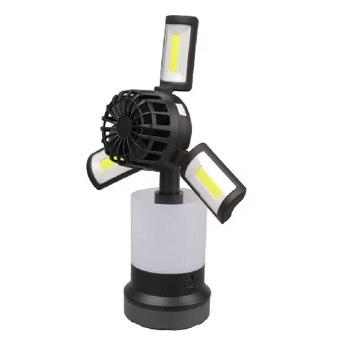 3 in 1 Desk Fan with Light – Portable Flashlight Table Fan Porodo