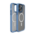 Levelo Magsafe Kayo iPhone 14 Pro Max Matte Back Case - Matte Clear/Blue
