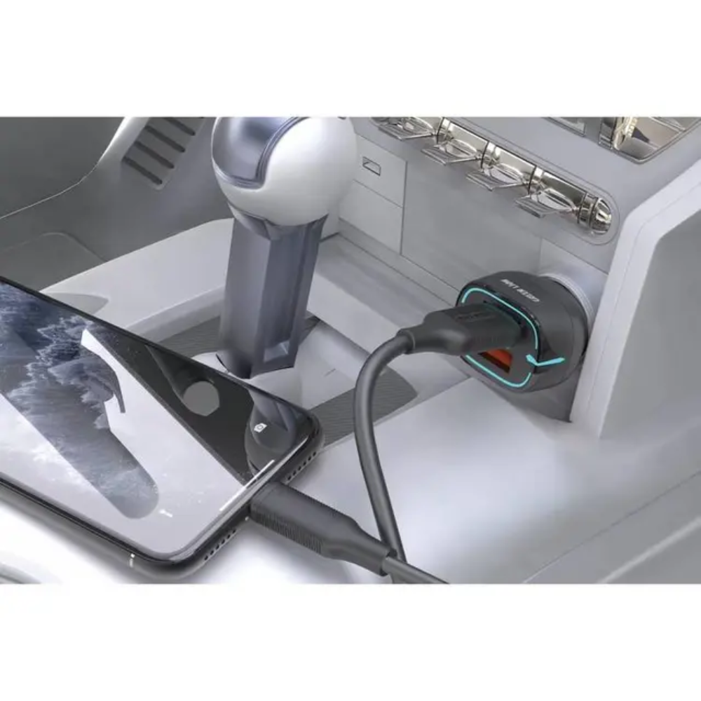 Car Charger – Dual USB Car Charger & QC3.0 Fast Charger with USB-A to Micro Cable Green Lion
