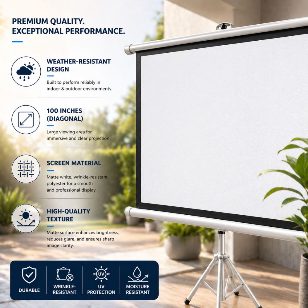 Projector Screen & Stand 100