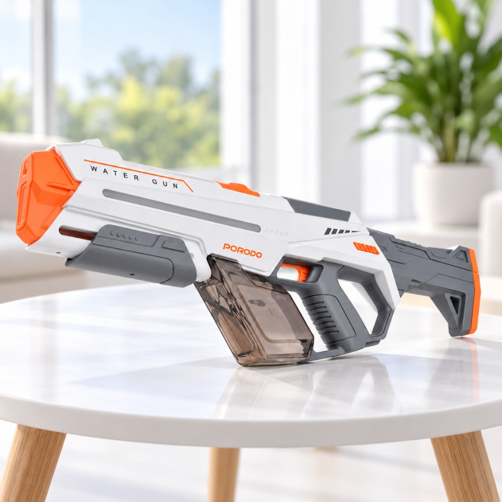Porodo Captain Splash Electric Suction Power Water Gun 350ml - White