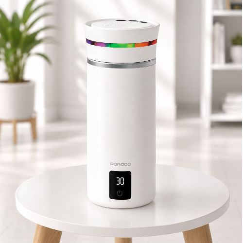 Porodo Fluxmix 350ML Stirring Cup With Speaker - White