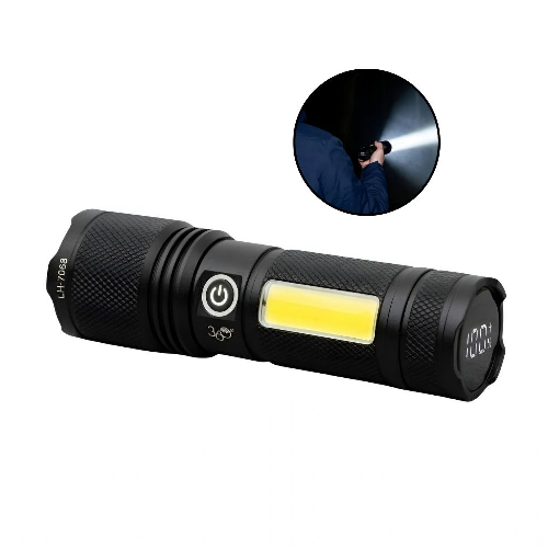 USB LED Flashlight – Rechargeable COB Torch Light & Camping Searchlight LH-7068
